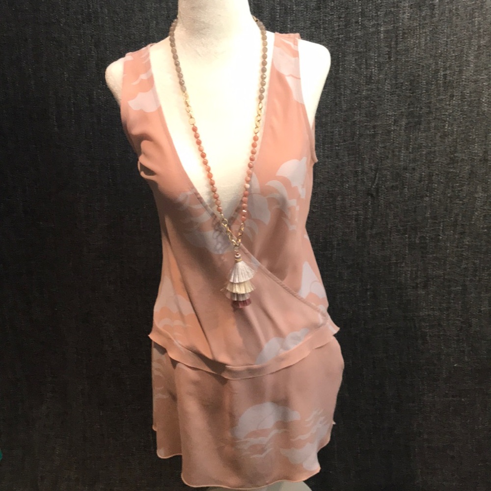 Beautiful Hype Silk Tank Tunic Light Pink Size XS